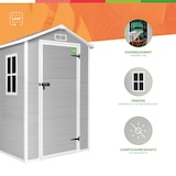 thumbnail of Wasabi - Cobertizo de Jardín en Resina Aqua 1.4 con ventana - Incluye el suelo