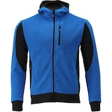 thumbnail of Fleece Kapuzenpulli, Hoodie mit Reißverschluss SARNA blau/schwarz Gr. XXXL
