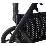 thumbnail of Poly-Rattan Sonnenliege Carrara, Relaxliege Gartenliege Liege, Alu ~ anthrazit, Kissen terracotta