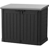 thumbnail of - Coffre de rangement extérieur en résine 1200 litres Noir et gris - Range Poubelles ou vélo KETER