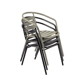 thumbnail of METRO PROFESSIONAL Silla apilable con reposabrazos Gastro Narni, aluminio, negro