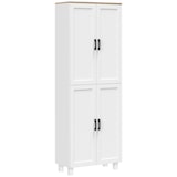 thumbnail of HOMCOM alacena de cocina nórdico mueble aparador de comedor armario de almacenamiento con 4 puertas y estantes ajustables antivuelco 60x30x171 cm