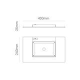 thumbnail of Pla XL Nera - Applique a led da muro 35W CCT Switch 2700K/3200K/4000K in alluminio, Luce murale verso l'alto - Beneito & Faure