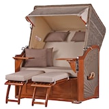 thumbnail of Strandkorb Komplettset - bene living - Schaalsee Mahagoni - PE grau - Modell 510 - inkl. Liftersystem