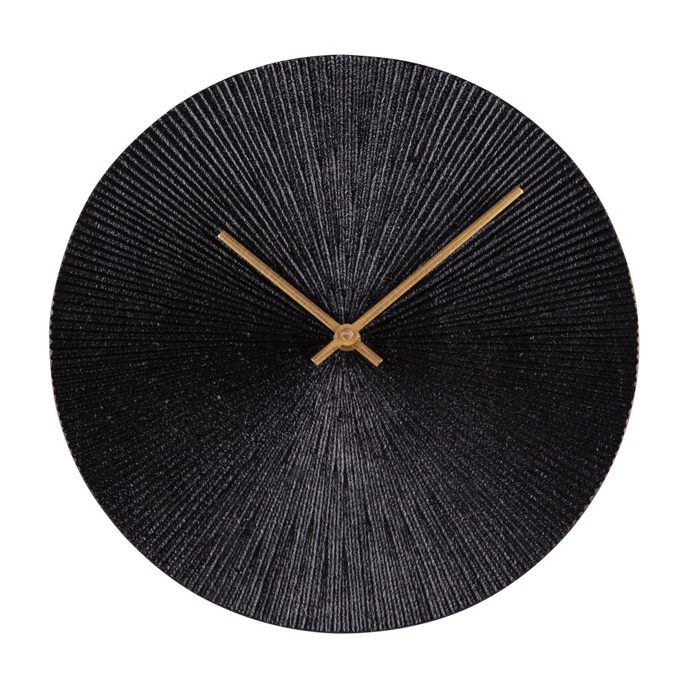 Horloge à poser Soleil noir 25 cm en   -  Rond Métal Table Passion 25.00x25.00 cm