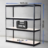 thumbnail of Stellingen voor zwaar gebruik 160x60x180 cm zwart