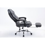 thumbnail of Décoshop26 - Fauteuil de bureau ergonomique en synthétique gris avec repose-pieds et accoudoirs BUR10380