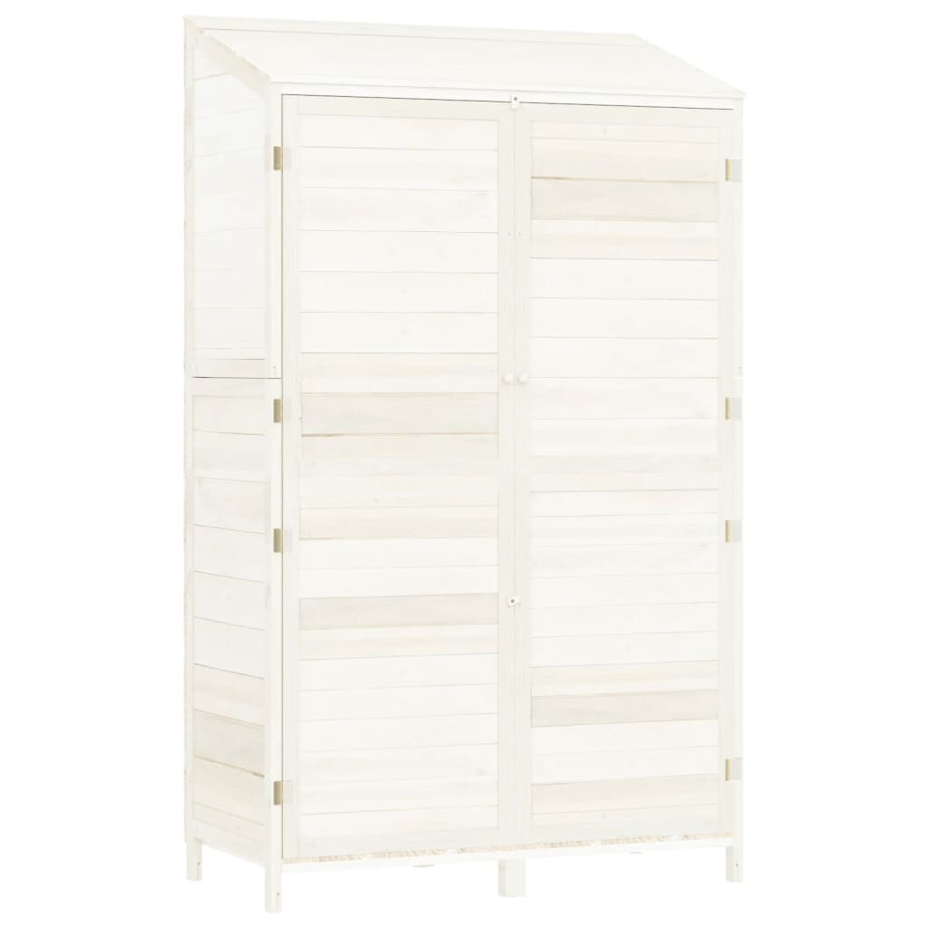 Helloshop26 - Gartenhaus 102 x 52 x 174,5 cm massives Tannenholz weiß 02_0044044