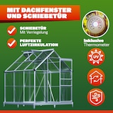 thumbnail of GARDEBRUK® Gewächshaus Aluminium 3,6m² mit Fundament 190x190cm inkl. Dachfenster