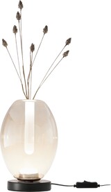 thumbnail of Tully 7W LED-Tischleuchte mit Metallgestell und cognacfarbenem Borosilikatglas, Touch-Bedienung und Farbtemperatur 2700K/3000K/4000K - Tully