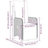 thumbnail of vidaXL Tuinstoelen 2 st verstelbaar met kussens poly rattan zwart