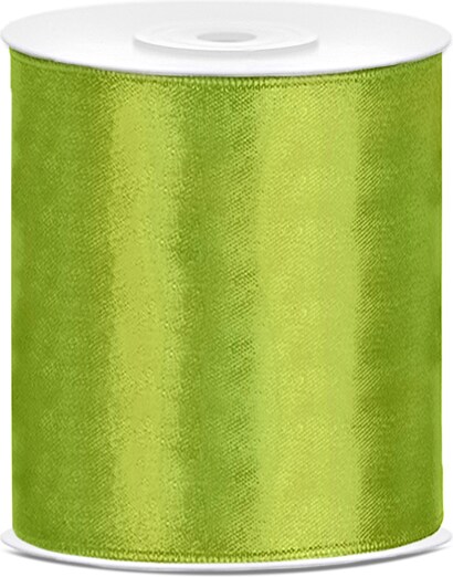 Satin Geschenkband grün 25m 100mm breit