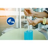 thumbnail of Exacompta 67022E Hinweisschild, Hände desinfizieren, PVC, selbstklebend und rutschfest, 20 cm - Blau