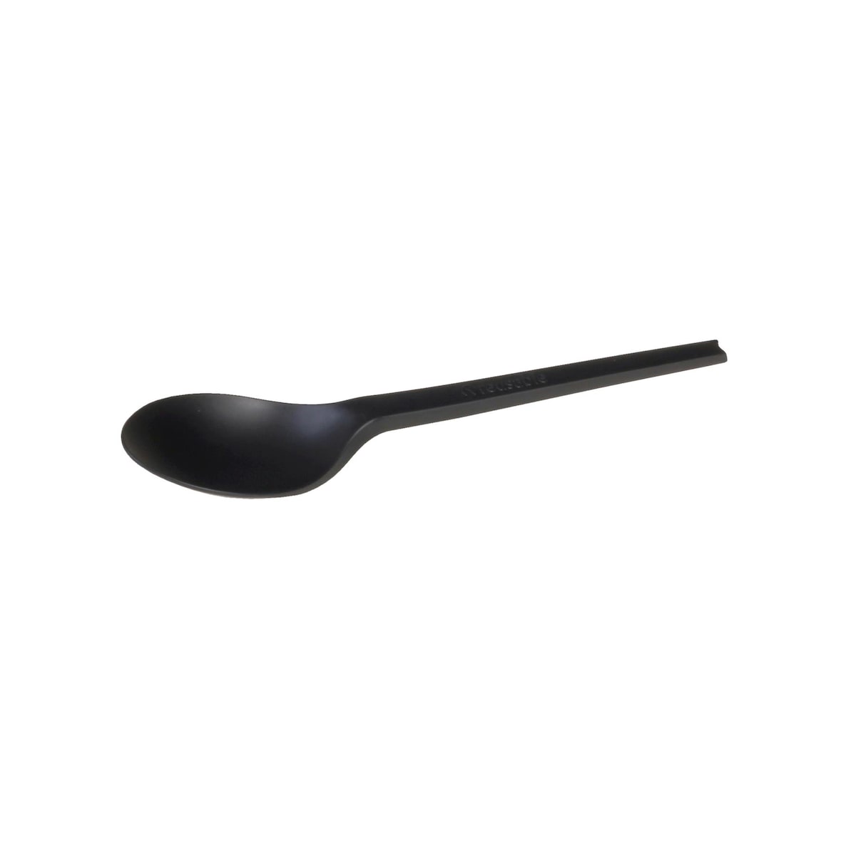 Bio Mehrweg-Kaffeelöffel schwarz 12,6 cm CPLA, kompostierbar Karton (1.000 Stück)