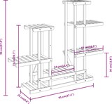 thumbnail of vidaXL Blumenständer 95x25x96 cm Massivholz Tanne