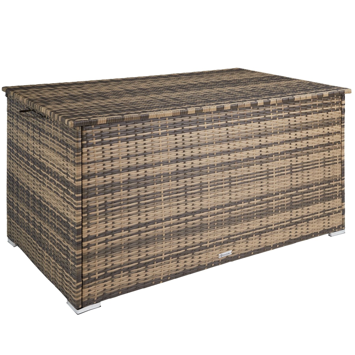 tectake Coffre de jardin Oslo structure en aluminium 145x82,5x79,5cm - marron naturel - 404247