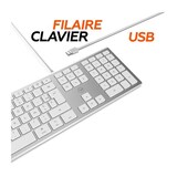 thumbnail of Mobility Lab Ml304304 – Clavier Design Touch Filaire Avec 2 Usb Pour Mac – Azerty – Blanc Et Argenté