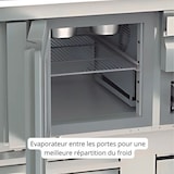 thumbnail of CORECO Meuble De Preparation Fast Food Gn1/1 - 3 P. - 0/+8 - 1365X700X890 - Int Et Ext  - Livre Avec 3 Barettes De Separation - Pare Haleine MFK-140