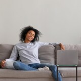 thumbnail of Relaxdays Beistelltisch, U-Form, Glas Tischplatte, Metall, Bauhausstil, Konsolentisch HxBxT: 61 x 30 x 45 cm, schwarz