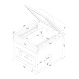 thumbnail of Edenox professional vacuum packing machine (500+500mm) vaksic-20L
