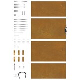 thumbnail of Puerta de jardín acero corten 85x175 cm