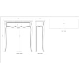 thumbnail of Kleine beige Konsole Maddy 80x25 von Mindi - Rechteck Holz Amadeus 80x25 cm