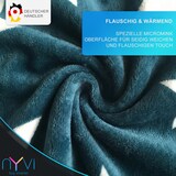 thumbnail of Winter Bettwäsche CozyStar Soft 2-teilig 1x Bettbezug 135x200 + 1x Kissenbezug 80x80 Sterne Petrol