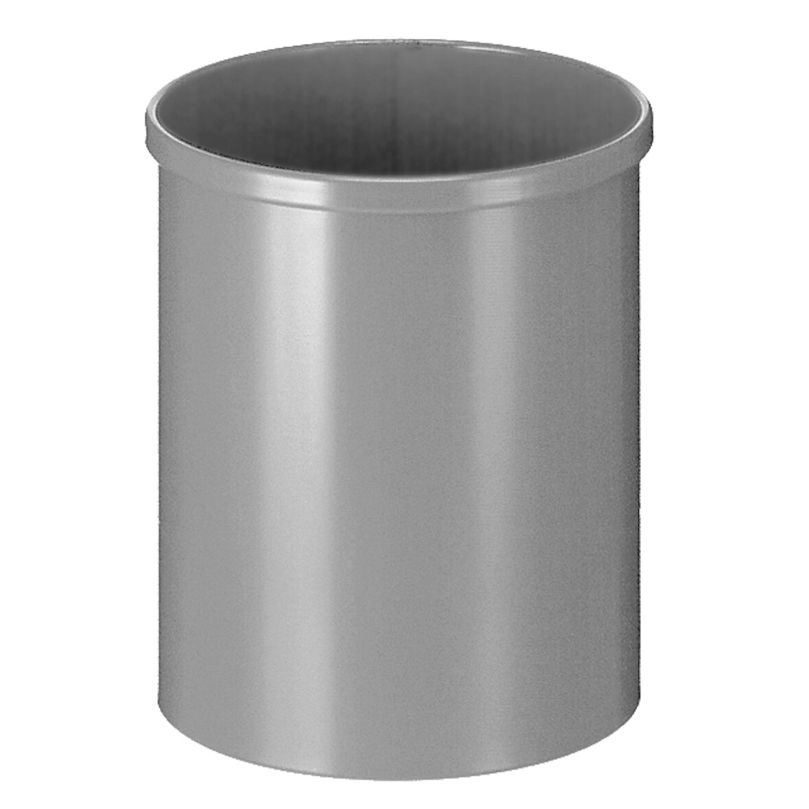 Stillvoller runder Metall Papierkorb | 15 Liter, HxØ 30,5x25,5cm | Aluminium