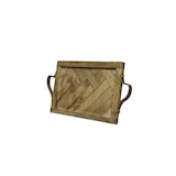 thumbnail of Tablett Holz natur Kerzentablett Serviertablett rechteckig Mangoholz Deko 41cm