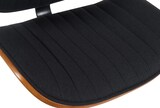 thumbnail of 2er Set Barhocker LOSAN - Stoff Walnuss/schwarz 50x50x94 cm Schwarz Dunkelbraun Silber | Barstuhl Höhenverstellbar Mit Lehne Drehbar Tresenhocker