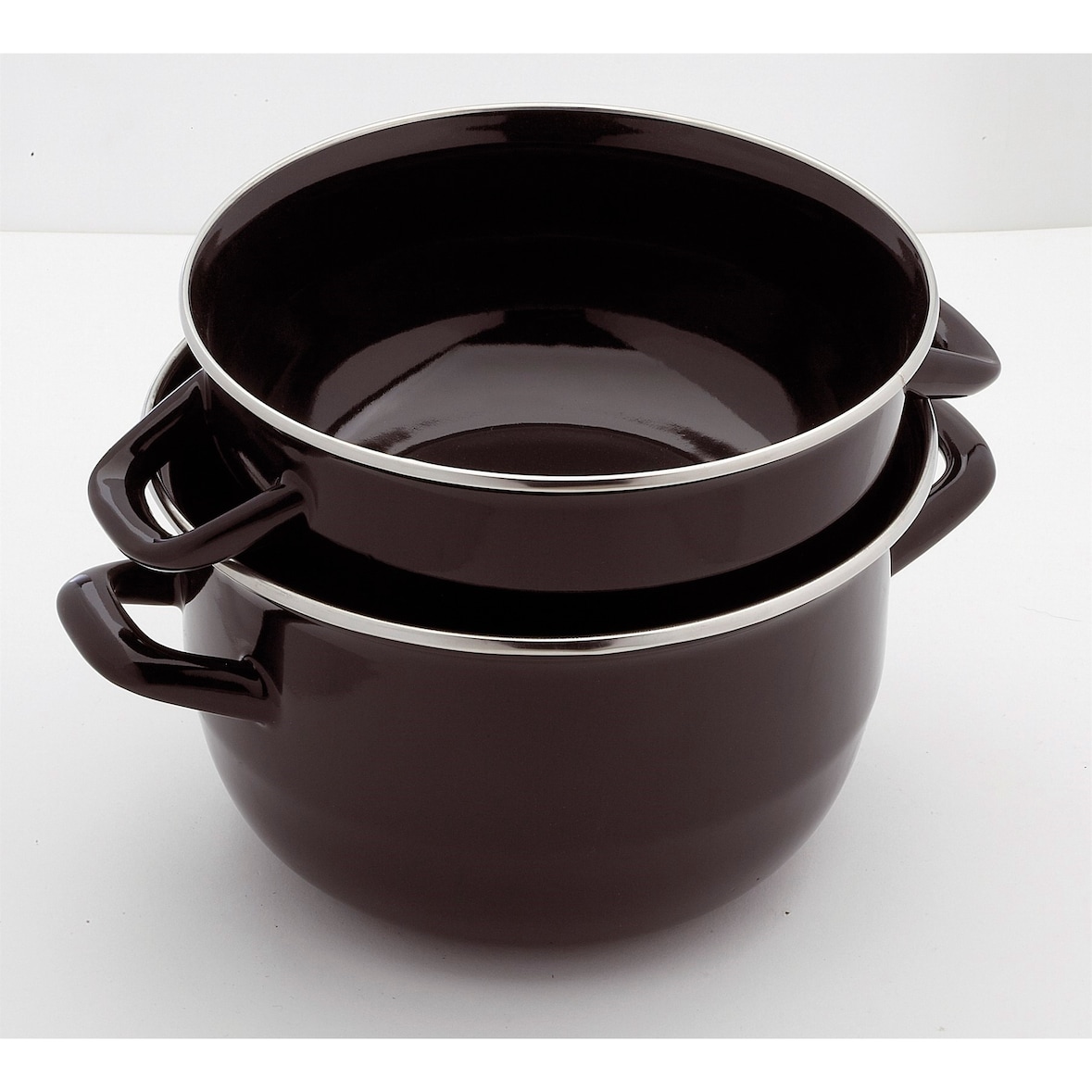 Baumalu Mosselpot emaille zwart ongemerkt 24 cm 312841