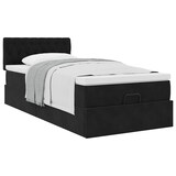 thumbnail of vidaXL Ottoman-Bett mit Matratze Schwarz 100x200 cm Samt
