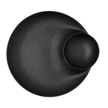 Assiette à tremper en porcelaine noire Bidasoa Fossil 27,5x25,7x3,6 cm