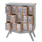 thumbnail of Apotheker-Schrank HWC-A43, Kommode, Tanne Holz massiv Vintage Shabby-Look 94x73x32cm