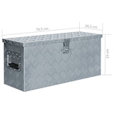 thumbnail of DELUKE® Aluminiumbox mit Deckel - Abschließbar Alubox Deichselbox Alu Anhängerbox Werkzeugkiste Metall Transportbox Metallkiste, 76,5x26,5x33cm Silber