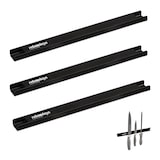 thumbnail of Relaxdays Magnetleiste 3er Set, je 30 cm lang, Stahl, Messerhalter für Werkzeug & Messer, an die Wand schrauben, schwarz