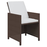 thumbnail of vidaXL 19-tlg. Garten-Essgruppe mit Kissen Poly Rattan Braun