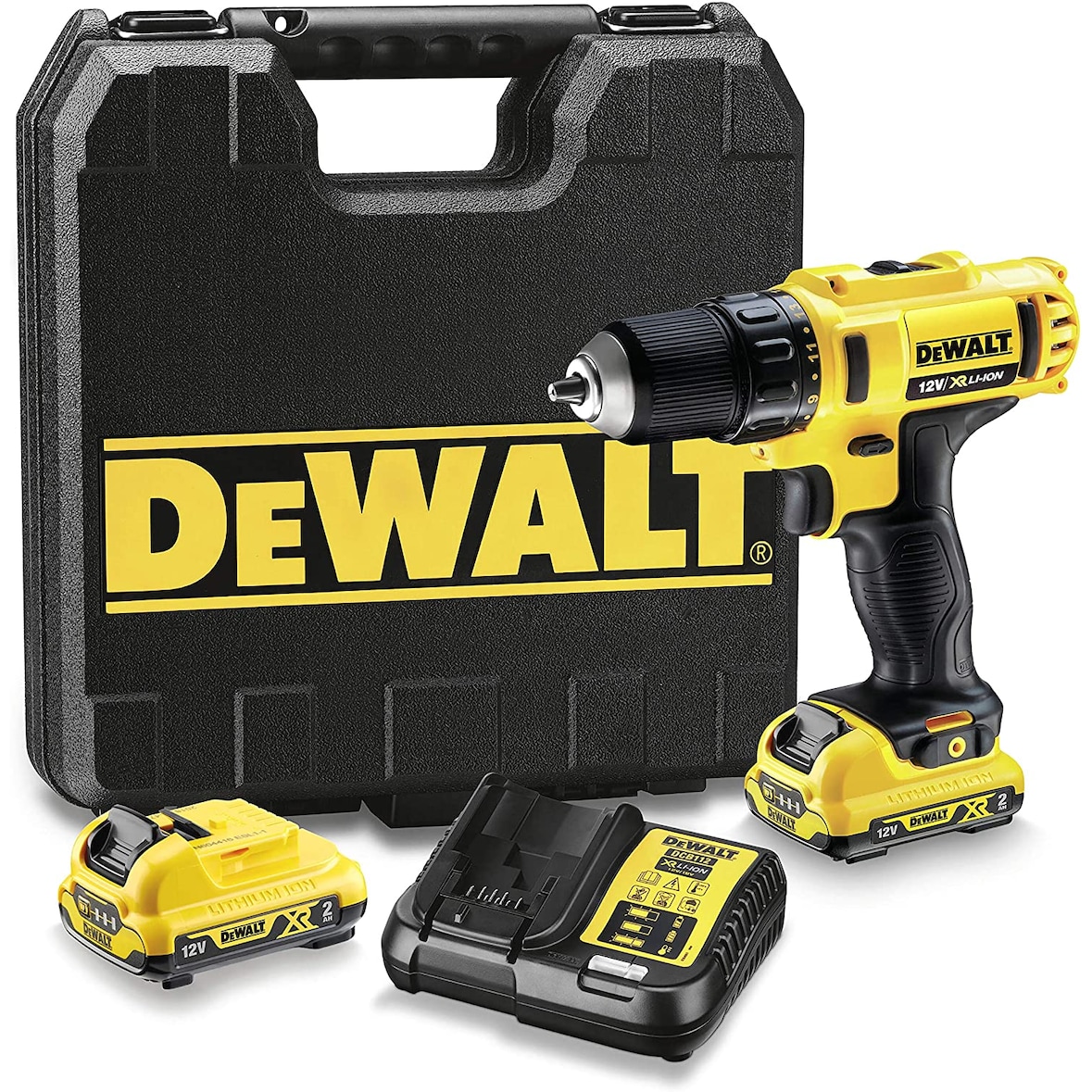DeWALT DCD710D2 Ohne Schlüssel 1,1 kg Schwarz, Gelb