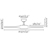 thumbnail of Ventilador de techo LED COCOS L blanco CC