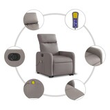 thumbnail of vidaXL Elektrischer Massagesessel mit Aufstehhilfe Taupe Stoff