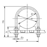 thumbnail of Rundstahlbügel mit langen Schenkeln, W5 Edelstahl, Lichte Weite:332 mm