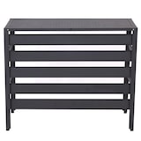 thumbnail of Alu Verkleidung für Klimaanlage/Wärmepumpe HWC-K59, Abdeckung Schutzgitter Pflanzenregal, Metall 73x90x38cm ~ grau