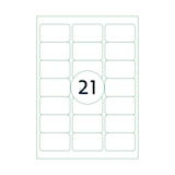 thumbnail of Universele A4 etiketten 25 vel 63,5x38,1 mm TRANSPARANT, voordeelpak: 3x 25 vel