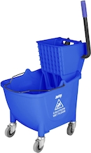 Ulsonix UNICLEAN 8 - Seau Essoreur à Roulettes 20 Litres Jaune Pour Nettoyage Professionnel - Chariot Serpillière Avec Pictogramme Sécurité