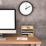 thumbnail of Relaxdays Schreibtisch Organizer, Briefablage A4, Notizzettel und Stifte ordnen, Schublade, Ordnungssystem Büro, Bambus