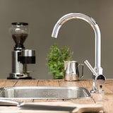 thumbnail of Spültischarmatur Cornwall Gebogen Chrom mit hohem Rundbogenauslauf und 360° Schwenkbereich Wasserhahn