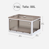 thumbnail of Joybos Set de 2 cajas de almacenamiento de ropa, 232 L (116x2), plegable, en plástico