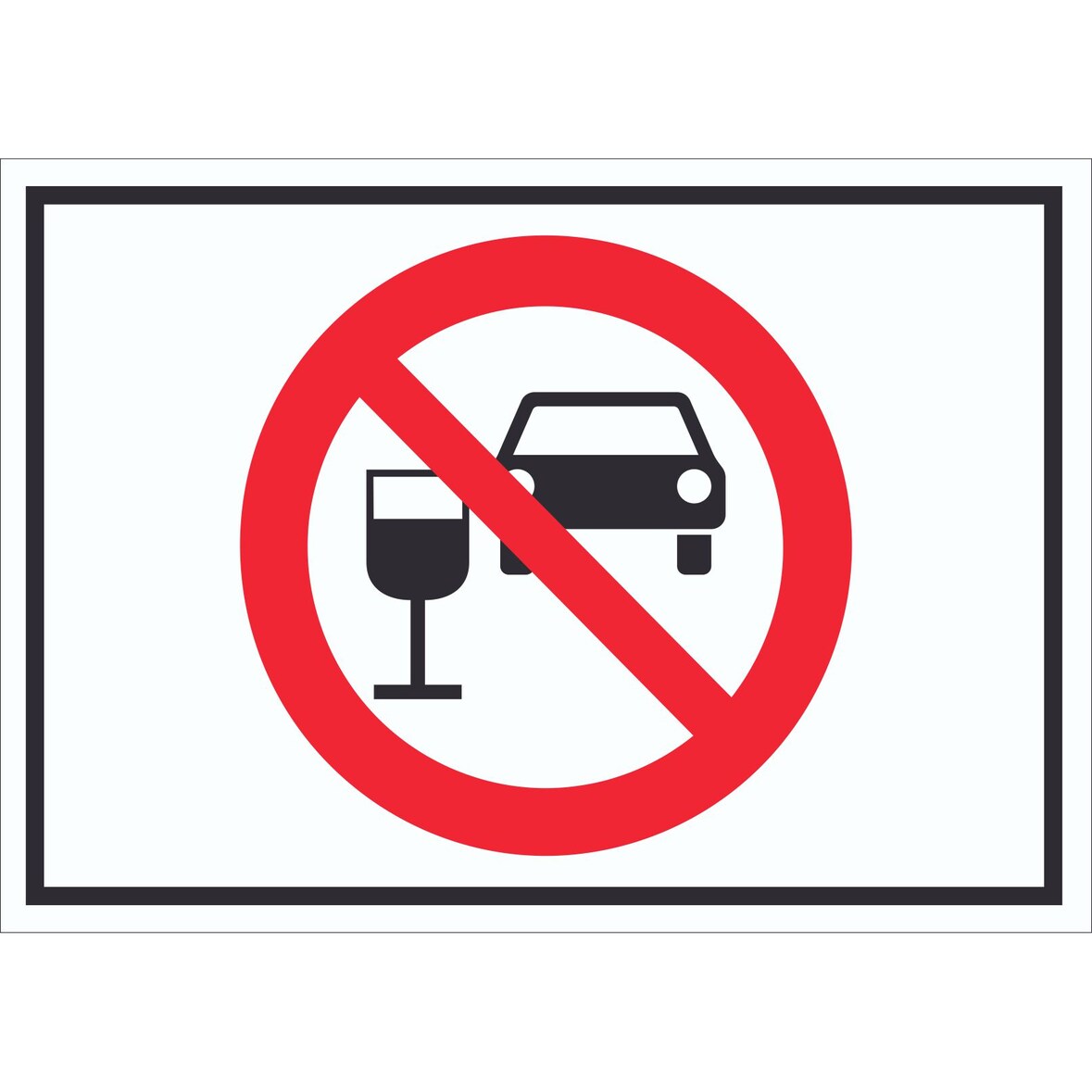 Schild Alkohol am Steuer verboten Symbol A1 (594x841mm)