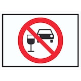 thumbnail of Schild Alkohol am Steuer verboten Symbol A1 (594x841mm)