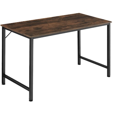 tectake Scrivania Jenkins - Legno industriale scuro, rustico, 140 cm - 404463